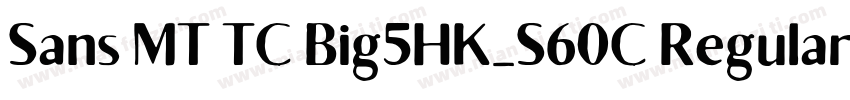 Sans MT TC Big5HK_S60C Regular字体转换